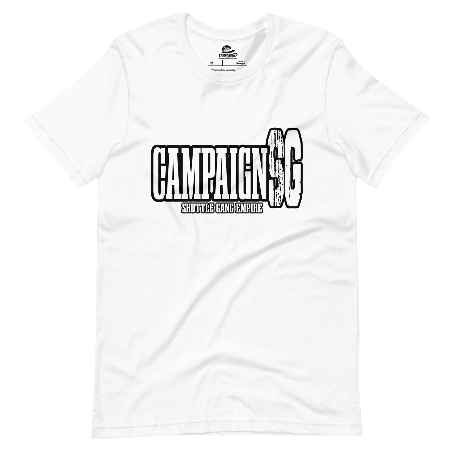 CAMPAIGNSG “ALL WHITE” TEXT LOGO TEE (UNISEX)