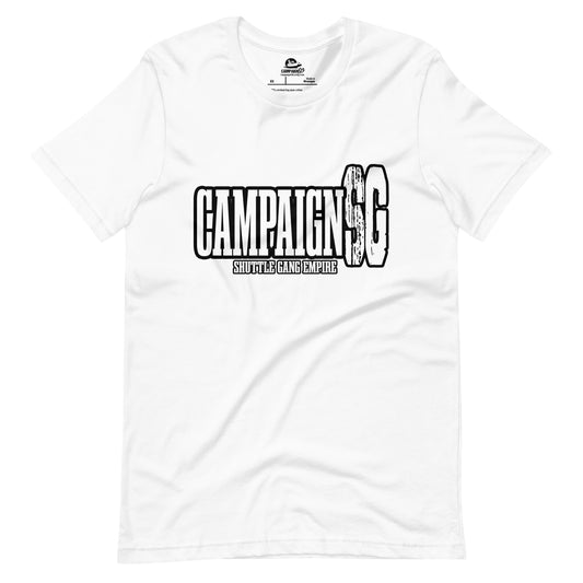 CAMPAIGNSG “ALL WHITE” TEXT LOGO TEE (UNISEX)